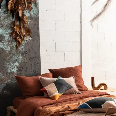 Bed linens - Fara Duvet Caramel 85 X 200 - MAISON VIVARAISE - SDE VIVARAISE WINKLER