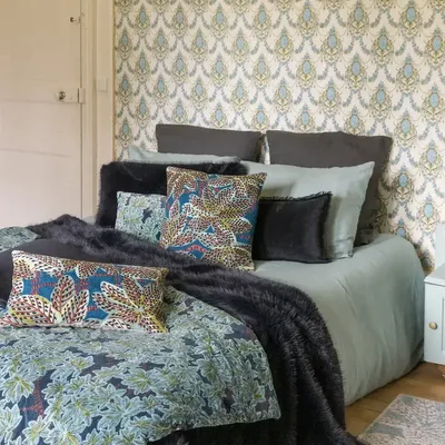 Linge de lit - Taie d'oreiller Zeff Vert de gris 50 x 75 - MAISON VIVARAISE - SDE VIVARAISE WINKLER