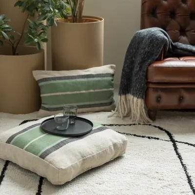 Cushions - Gatsby Cushion Eucalyptus 40 X 65 - MAISON VIVARAISE - SDE VIVARAISE WINKLER