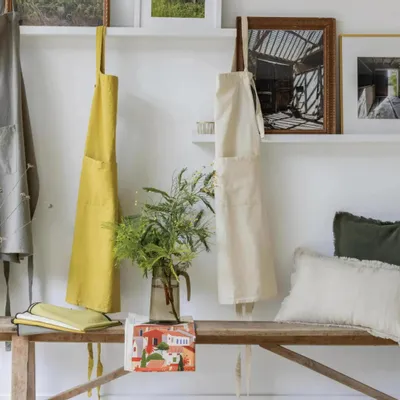 Aprons - Ada Recycled Kitchen Apron Badiane 72 X 85 - MAISON VIVARAISE - SDE VIVARAISE WINKLER