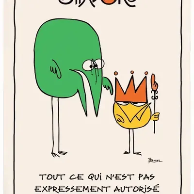 Torchons - Torchon Shadoks Les interdits Ecru 48 x 72 - MAISON VIVARAISE - SDE VIVARAISE WINKLER