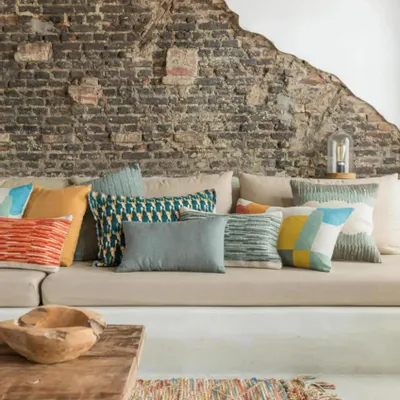 Cushions - Plain Cushion Zeff Thym 45 X 45 - MAISON VIVARAISE - SDE VIVARAISE WINKLER