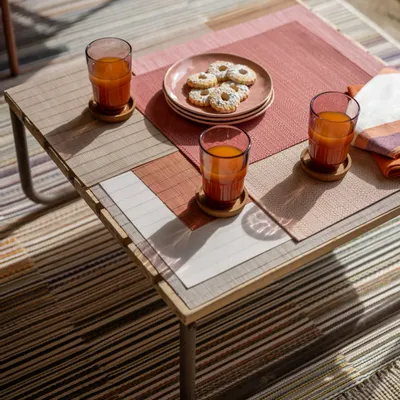 Table cloths - Canna Placemat Set Camélia 33 X 45 - MAISON VIVARAISE - SDE VIVARAISE WINKLER