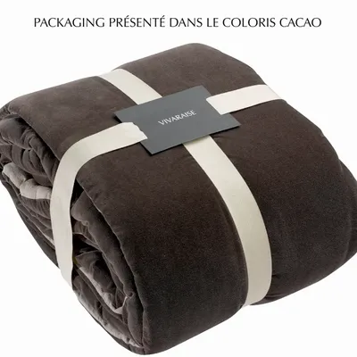 Throw blankets - Elise Knotted Dots Throw Blanket Ocre 140 X 200 - MAISON VIVARAISE - SDE VIVARAISE WINKLER