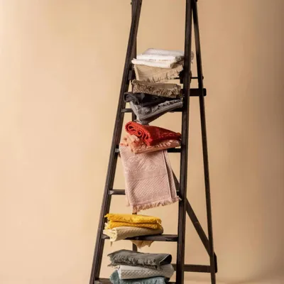 Bath towels - Zoé Guest Towel Brique 30 X 50 - MAISON VIVARAISE - SDE VIVARAISE WINKLER