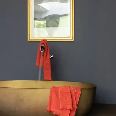 Other bath linens - Enzo Bath Mat Brique 54 X 64 - MAISON VIVARAISE - SDE VIVARAISE WINKLER