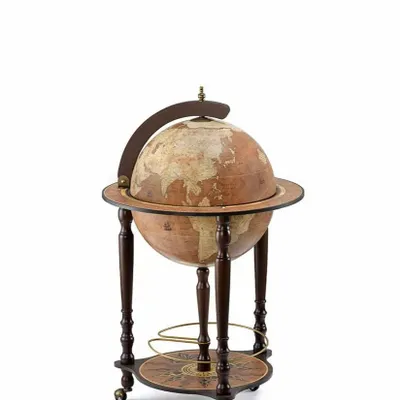 Restaurant trolleys - Zoffoli Bar Globe Da Vinci Rust d.40cm - ZOFFOLI MAPPAMONDI
