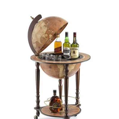 Restaurant trolleys - Zoffoli Bar Globe Da Vinci Rust d.40cm - ZOFFOLI MAPPAMONDI