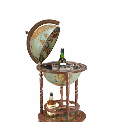 Restaurant trolleys - Zoffoli Bar Globe Giunone Blue Lagoon d.40cm - ZOFFOLI MAPPAMONDI