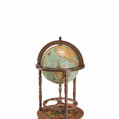 Restaurant trolleys - Zoffoli Bar Globe Giunone Blue Lagoon d.40cm - ZOFFOLI MAPPAMONDI