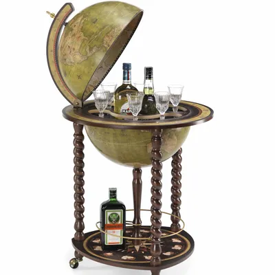 Restaurant trolleys - Zoffoli Bar Globe Explora Olive Green d.40cm - ZOFFOLI MAPPAMONDI