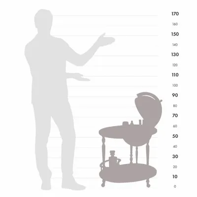Restaurant trolleys - Zoffoli Bar Globe Giasone d.40cm - ZOFFOLI MAPPAMONDI
