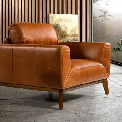 Fauteuils - Fauteuil rembourré en cuir de vachette couleur Bufalo - ANGEL CERDÁ