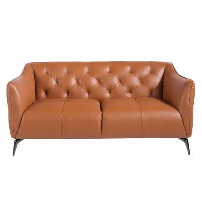 Sofas - 2 seater sofa upholstered in brown cowhide leather - ANGEL CERDÁ