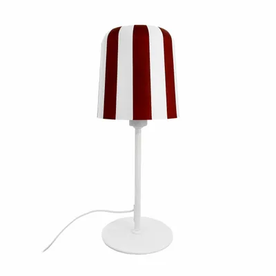 Lampes de bureau  - Lampe de table grise à rayures rouges foncées - DYBERG LARSEN