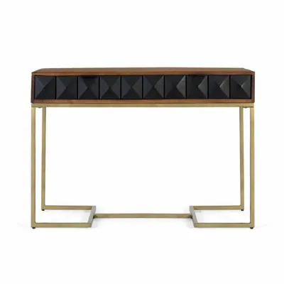 Console table - Console in mango wood and iron structure - GINER Y COLOMER