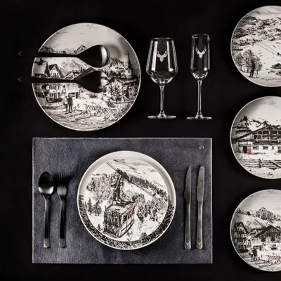 Formal plates - Collection Vaisselle MEGEVE - ANGEL DES MONTAGNES ADM FRANCE
