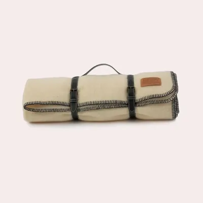 Throw blankets - Cestrède high natural wool throw - MIDIPY