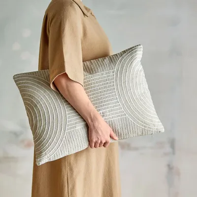 Couettes et oreillers  - Chun Cushion, Nature, Cotton - BLOOMINGVILLE