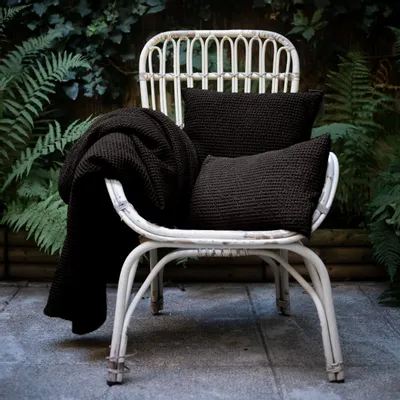 Linge de lit - Jeté de lit Maïa carbone 180 x 260 - MAISON VIVARAISE - SDE VIVARAISE WINKLER