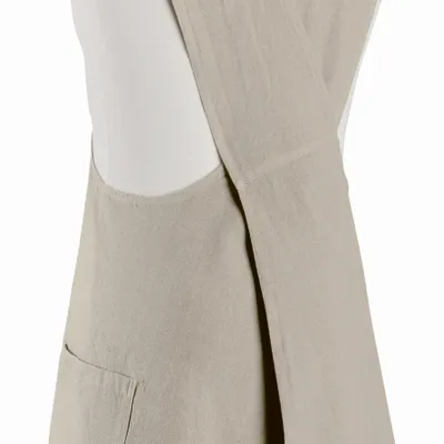 Aprons - Haru Recycled Japanese Kitchen Apron Ficelle 78 X 100 - MAISON VIVARAISE - SDE VIVARAISE WINKLER