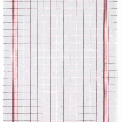 Dish towels - Carreaux Linen-Cotton Tea Towel Rouge 55 X 75 - MAISON VIVARAISE - SDE VIVARAISE WINKLER
