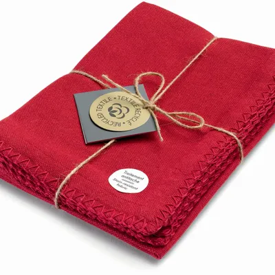 Table cloths - Set of 4 Recycled Placemats Delia Tango 33 X 45 - MAISON VIVARAISE - SDE VIVARAISE WINKLER