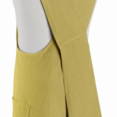 Aprons - Recycled Japanese Kitchen Apron Haru Kaki 78 X 100 - MAISON VIVARAISE - SDE VIVARAISE WINKLER