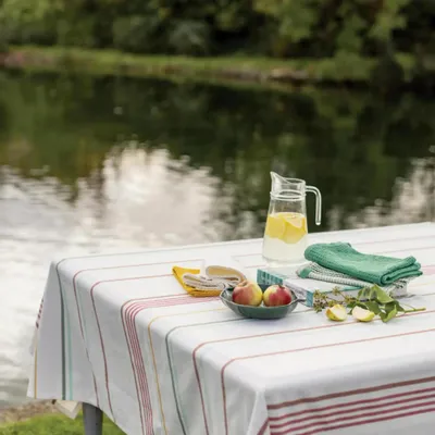 Table cloths - Recycled Tablecloth Erina Multico 170 X 170 - MAISON VIVARAISE - SDE VIVARAISE WINKLER