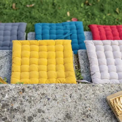 Chaises - Galette de chaise 36 points Zea recyclée Tango 38 x 38 x 3 cm - MAISON VIVARAISE - SDE VIVARAISE WINKLER