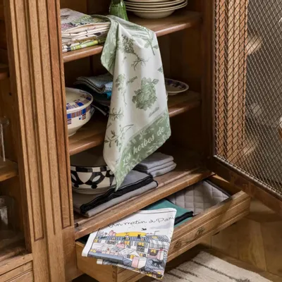 Torchons - Torchon Toits de Paris Blanc 48 x 72 - MAISON VIVARAISE - SDE VIVARAISE WINKLER