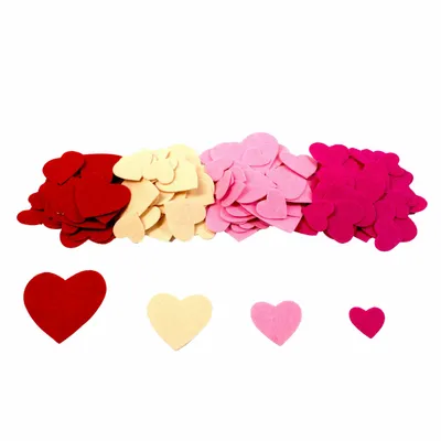 Children's arts and crafts - Felt stickers - Hearts - LOOLIPO