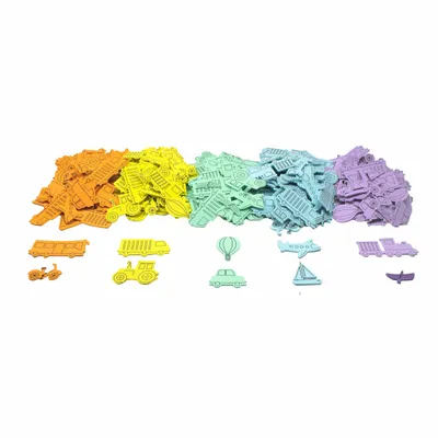 Children's arts and crafts - Foam stickers - Transport - LOOLIPO