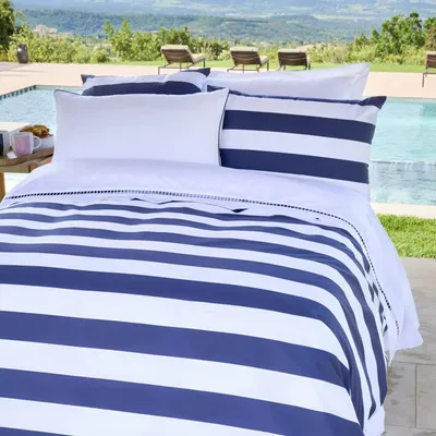 Linge de lit - Housse de couette à rayures marine - EDEN PARK BY AMALIA HOME COLLECTION
