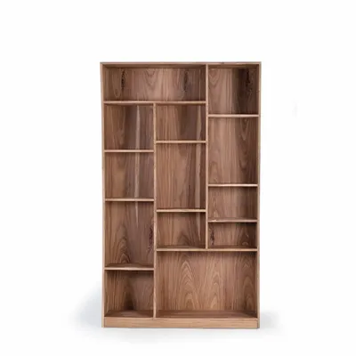Bookshelves - Bookcase in brown mango wood 2 meters - GINER Y COLOMER