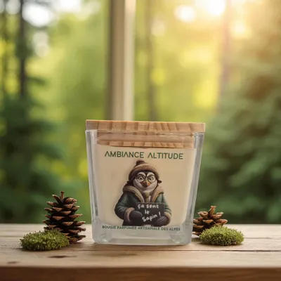 Customizable objects - Natural Scented Candle IT SMELLS LIKE THE FIR! - AMBIANCE ALTITUDE