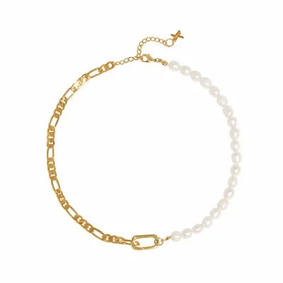 Jewelry - Figaro Pearl and Chain Multi-function Necklace - ATELIER J.FB FRANCE