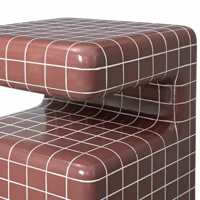 Night tables - Takamu Side Table Timber Grid - JESPER HOME