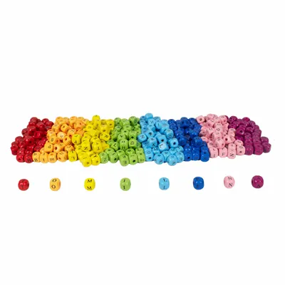 Loisirs créatifs pour enfant - PERLES EN BOIS COLORÉES - ALPHABET - LOOLIPO