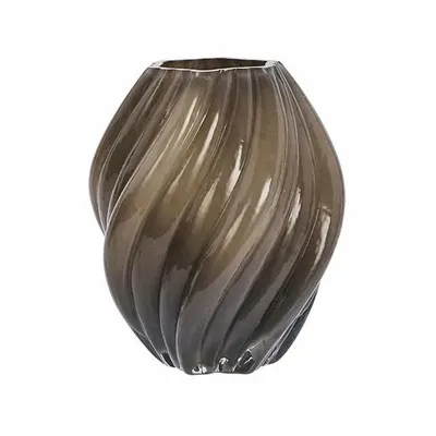 Vases - Vase en verre, Taupe - MADAM STOLTZ