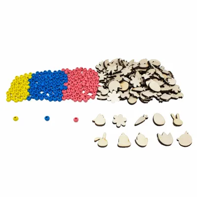 Loisirs créatifs pour enfant - PERLES EN BOIS - PÂQUES - LOOLIPO