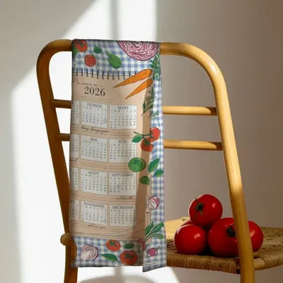 Dish towels - Calendar Tea Towel On the Menu 2026 - BEAUVILLÉ