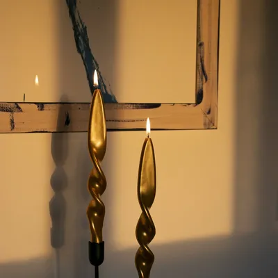 Objets de décoration - Meloria bougie torsadée « Denise » - Sheffield - GRAZIANI