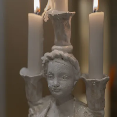 Ceramic - Candle holder sculpture - FABIENNE AUZOLLE