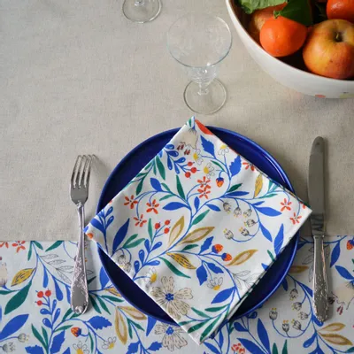 Linge de table textile - Lot de 6 serviettes de table Primavera - MAISON PRIMAVERA