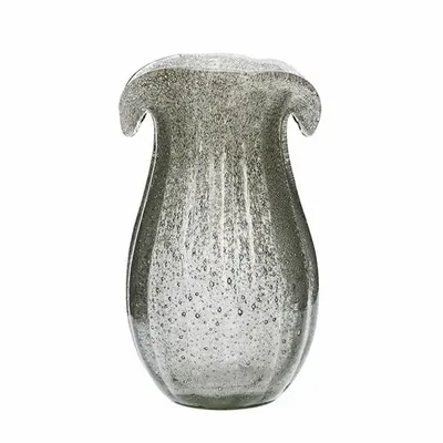 Vases - Frosted Glass Vase, Clear - MADAM STOLTZ