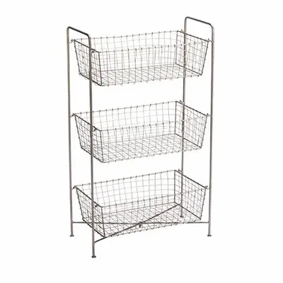 Boîtes de conservation - Étagère en fer avec paniers - MADAM STOLTZ