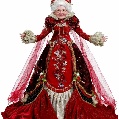 Autres décorations de Noël - ROUGE RUBIS MME CLAUS BURG/RD 58,5CM - GOODWILL M&G