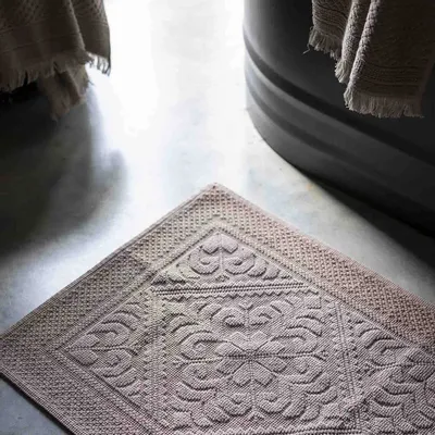 Other bath linens - Enzo Noisette plain bath mat 54 x 110 - MAISON VIVARAISE - SDE VIVARAISE WINKLER
