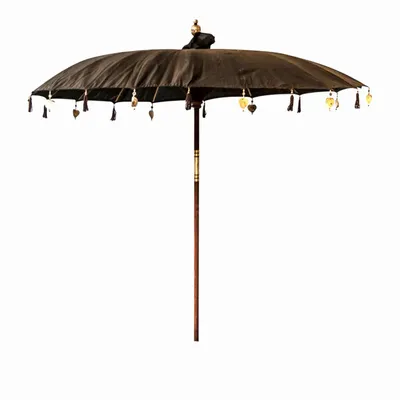 Parasols - Parasol en bois de mindi couleur marron cassé en 185x185x260 cm - VICAL